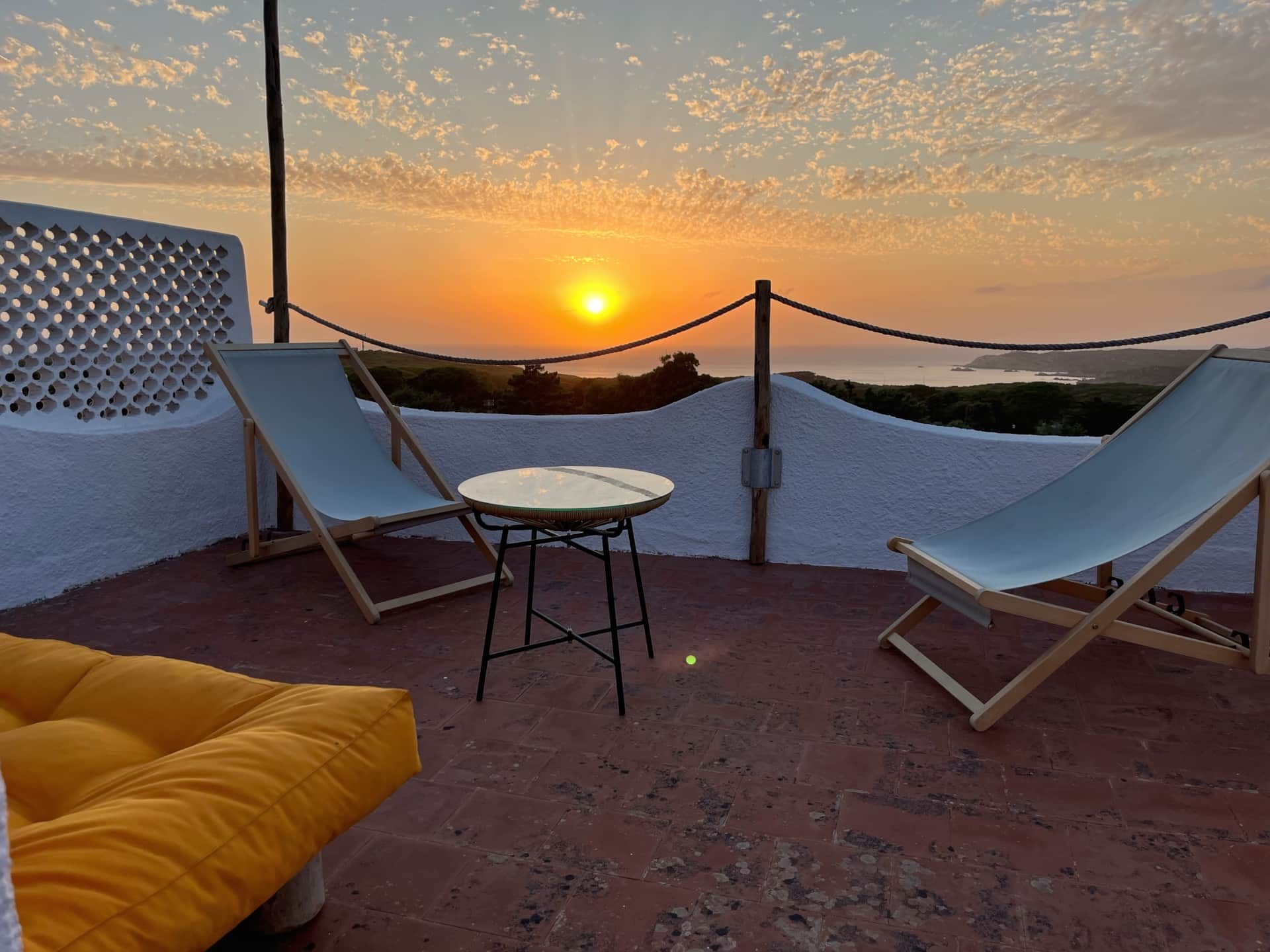 Coucher de soleil depuis le rooftop